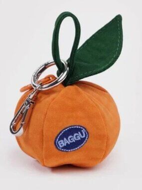 BAGGU Orange Citrus Mandarin Fruit Pouch Keychain